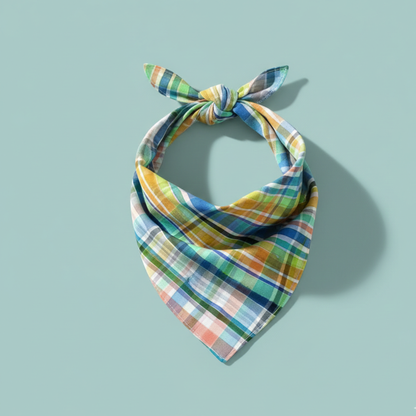 Spring Plaid Dog Bandana