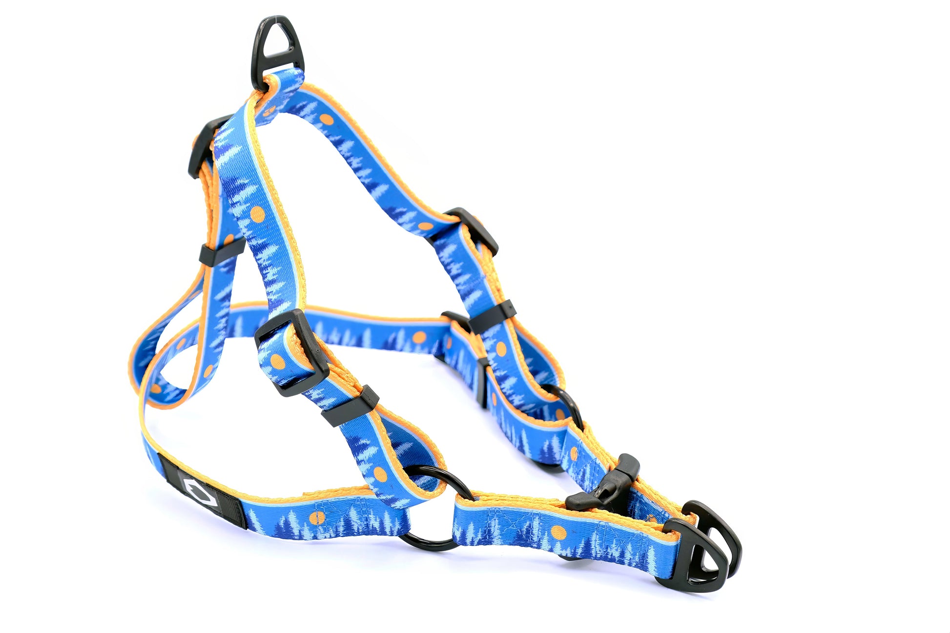 Outdoor Style Frozen Forest Nylon Step In Dog Harness | Cutie Paw Co.