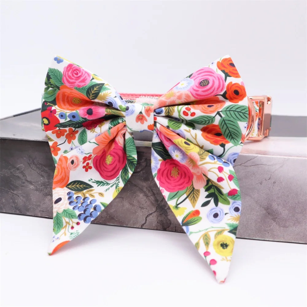 Stylish & Comfortable Dog Collar, Bandana, Scrunchie, and Leash Set