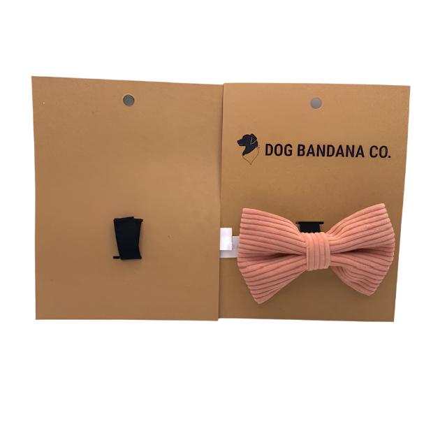Corduroy Pet Bow Tie on dog — pet accessory close-up | Cutie Paw Co.