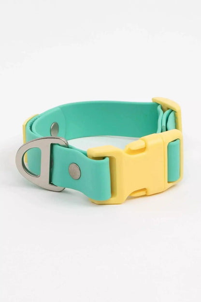 Island Vibes Waterproof Dog Collar detail view | Cutie Paw Co.