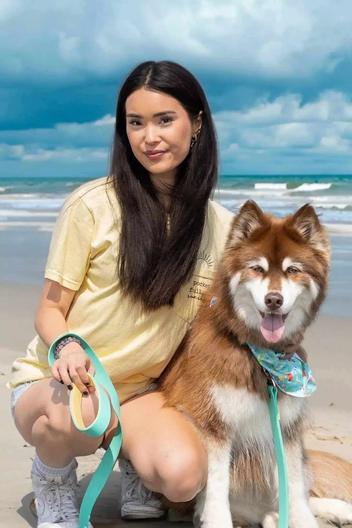 Island Vibes Waterproof Dog Collar detail view | Cutie Paw Co.