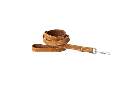 Traditional Earth Brown Leather Dog Leash | Cutie Paw Co.