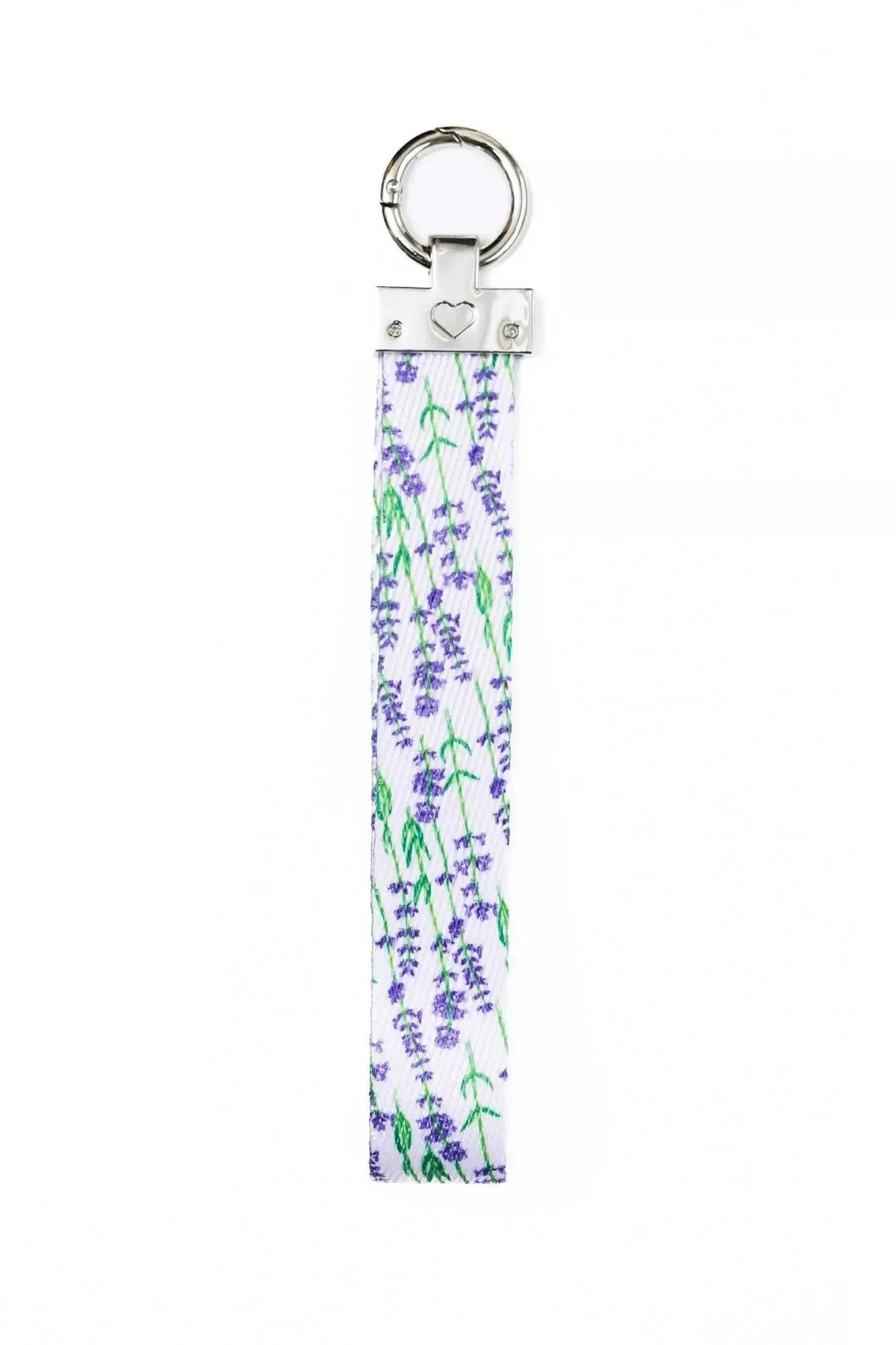 Lavender Blooms Wristlet Keychain on dog — pet accessory close-up | Cutie Paw Co.