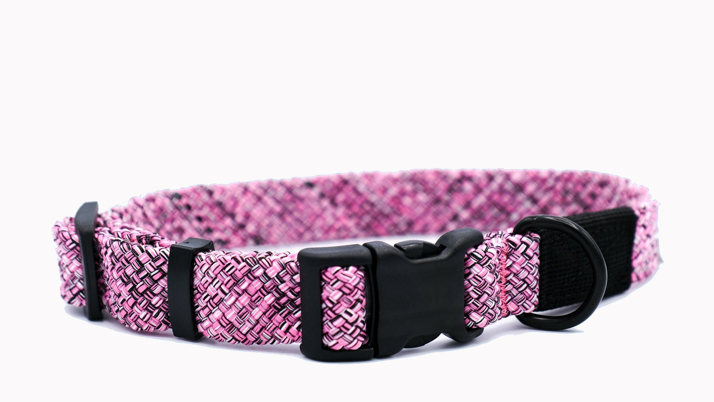 Adventure Style Mountain Blush Climbing Rope Dog Collar | Cutie Paw Co.
