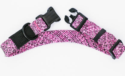 Adventure Style Mountain Blush Climbing Rope Dog Collar detail view | Cutie Paw Co.