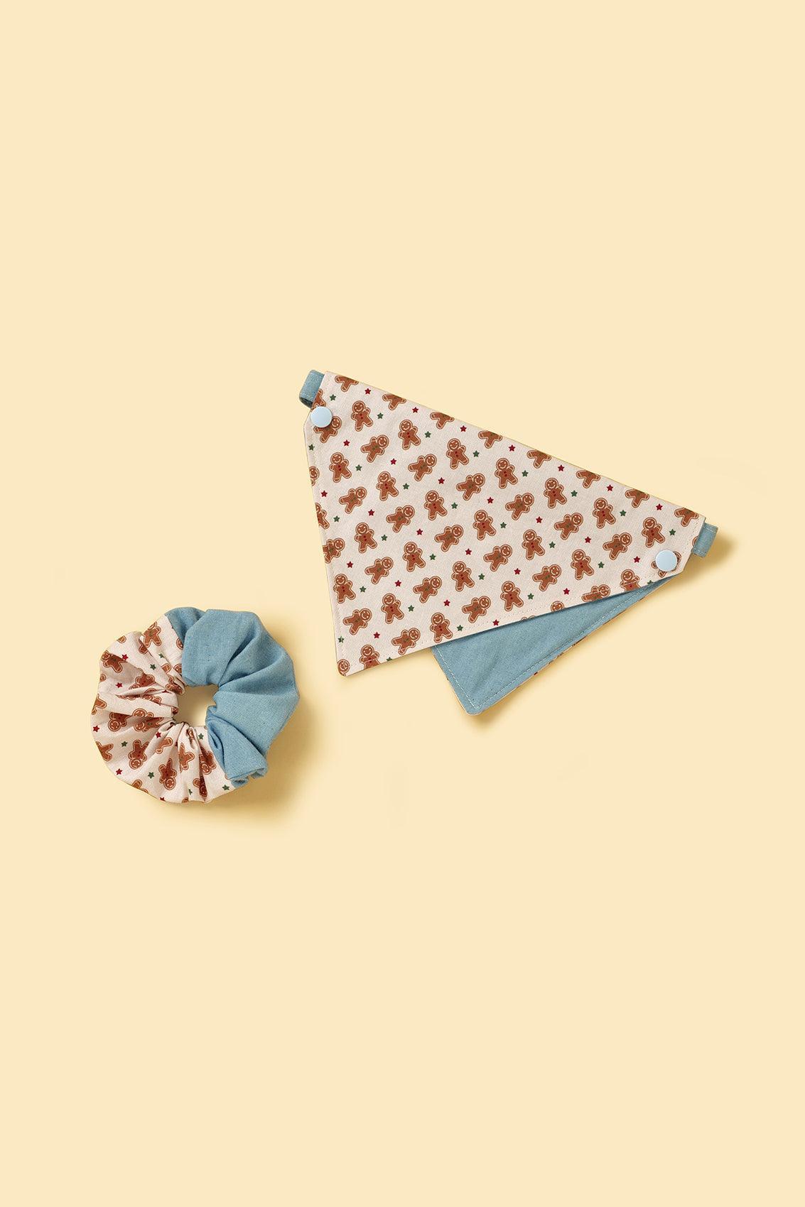 Gingerbread Man Joy Handmade Bandana