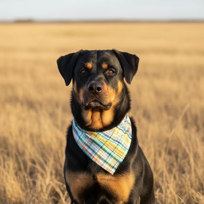 Spring Plaid Dog Bandana