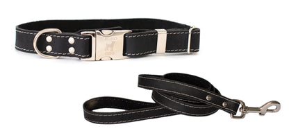 Leather Collar & Leash Set — Quick Release