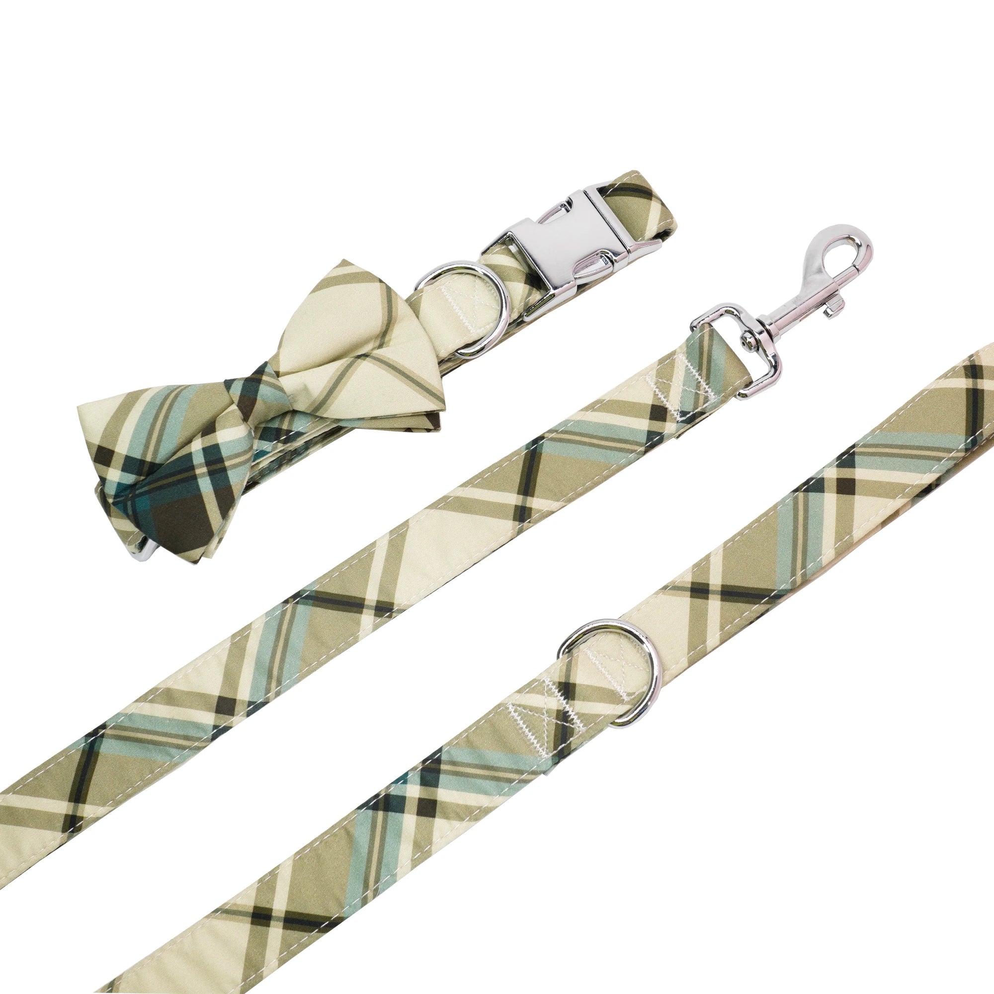 Duncan Plaid Collar, Harness, and Leash Set