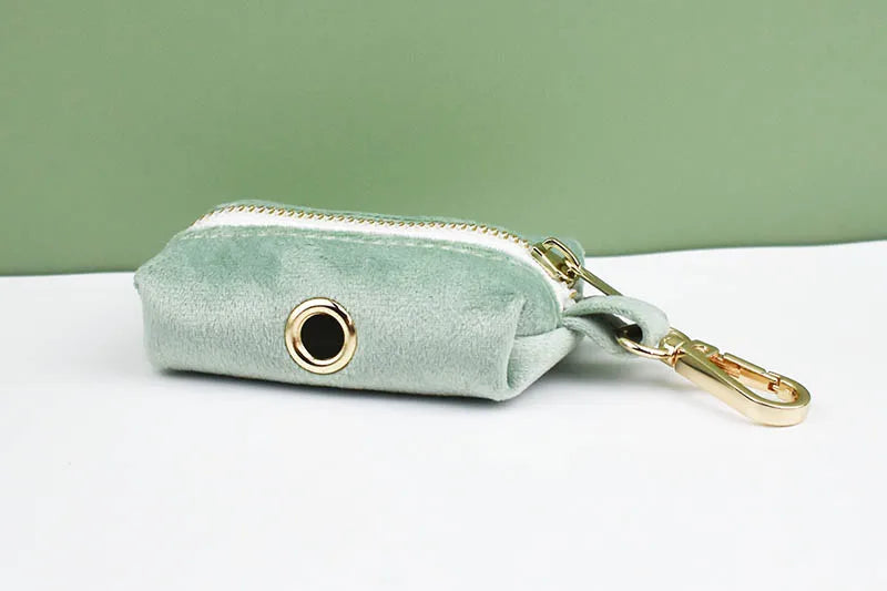 Mint Green Velvet Dog Collar And Leash Set For Dogs Custom Engraved Nameplate Pet Supplies Dog Leash Velvet 17