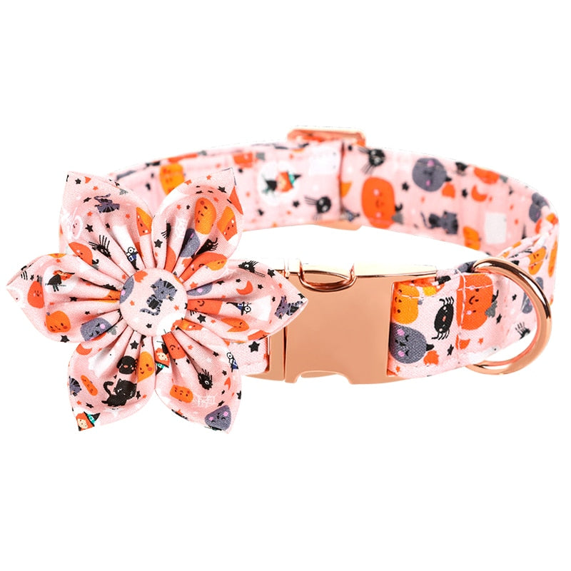 Cutesy Halloween Collar and Bow Tie or Flower