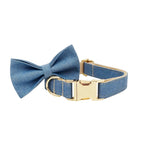 High Quality Pet Accessories Customized Designer Bare bottom denim Dog Collar Leashes Printing Dog Harness