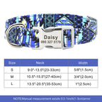Adjustable Nylon Dog Collar Personalized Dogs Cat ID Collars With Engraved Name Buckle Anti-lost for Small Medium Large Dogs