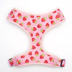 Strawberry Girly Dog Collar Flower with Matching Leash and Harness
