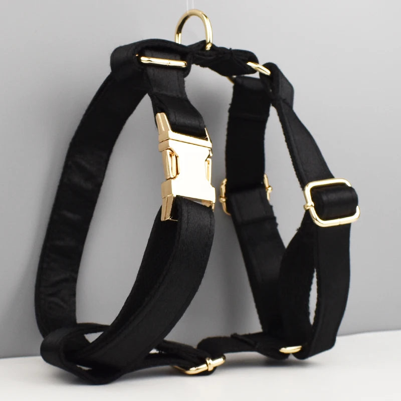 Silky Dog Collar, Leash & Harness Bow Set