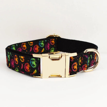 Halloween Pumpkin Dog Collar & Harness Set