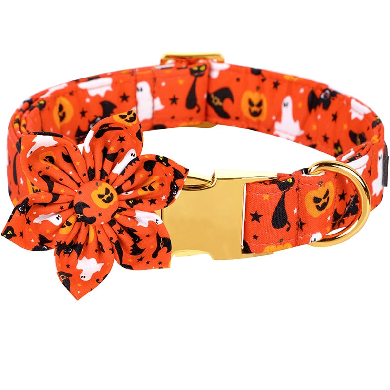 Daunting Halloween Collar and Bow Tie or Flower