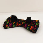 New Halloween Colorful Pumpkin Pet Dog Collar Adjustable Harness Neck Ring Bowknot Engravable Set for Small and Medium Dogs