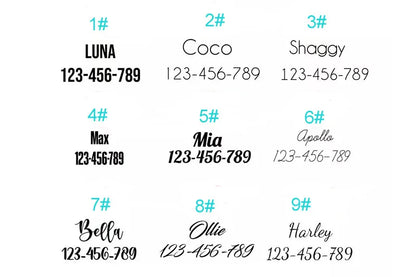 Blue Grid Dog Leash with Engraved ID Tag