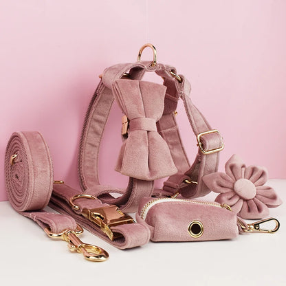 Light Purple Velvet Dog Collar & Leash Set | Cutie Paw Co.