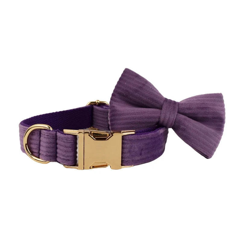 Epic   Corduroy Dog Collar And Leash Set For Dogs Custom Engraved Nameplate Pet Supplies Dog Leash Corduroy15