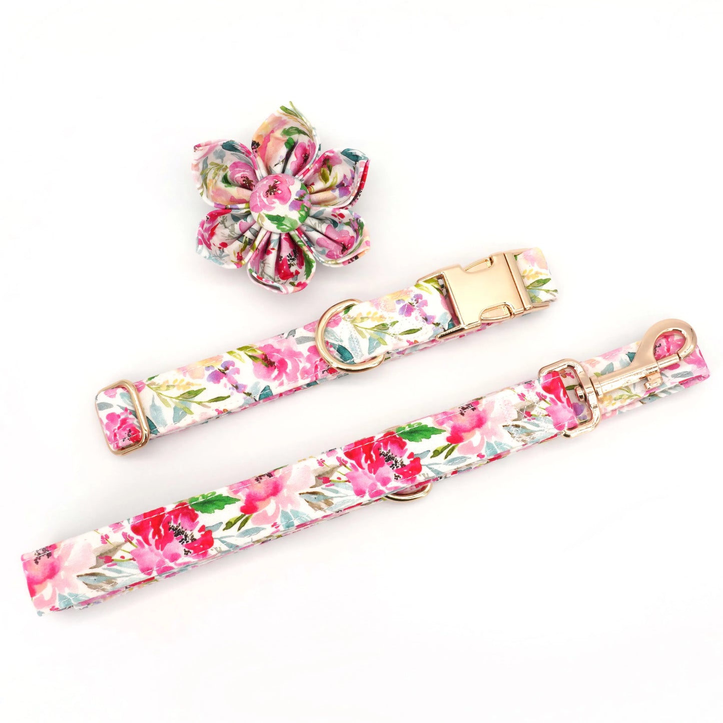 Summer Pink Floral Dog Collar