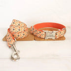 Personalized Pet Collar Free Engraving Custom Puppy Nameplate ID Tag Adjustable Buckle Bat Holloween Collars Leash