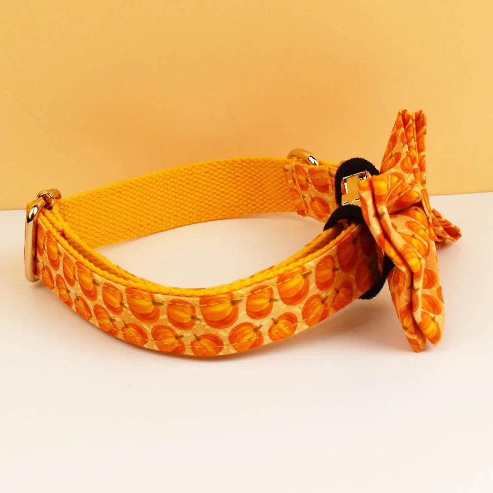 Halloween Personalized Dog Collar with Free Engraving ID Name Tag Pet Accessory Set with Matching Leash And Harness
