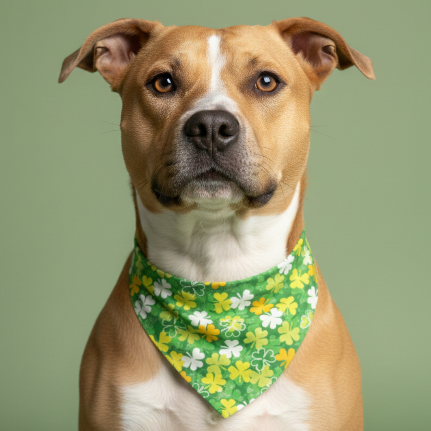 Shamrock Dog Bandana detail view | Cutie Paw Co.
