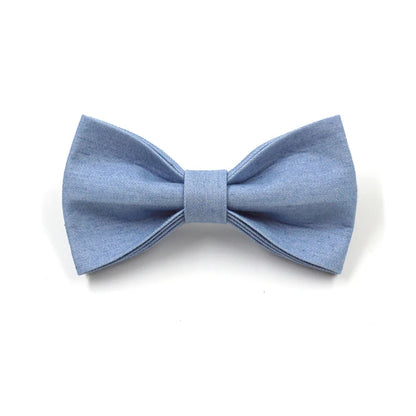 Light Blue Denim Collar, Leash & Harness Set