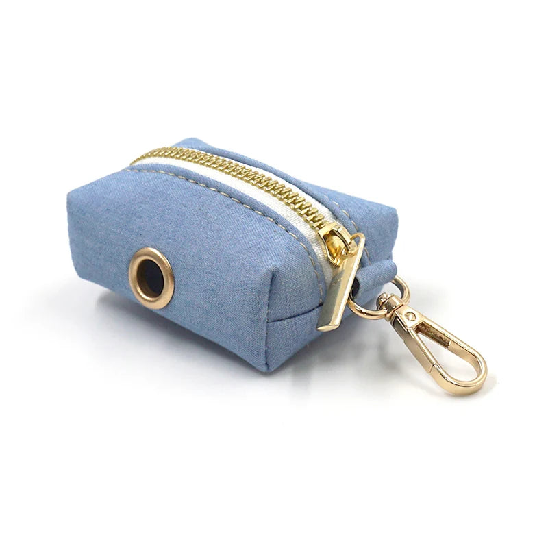 Light Blue Denim Dog Collar with Name Personalized Dog Collar and Leash Set for Small Medium Large Dogs Bowtie Dog Harness Girl