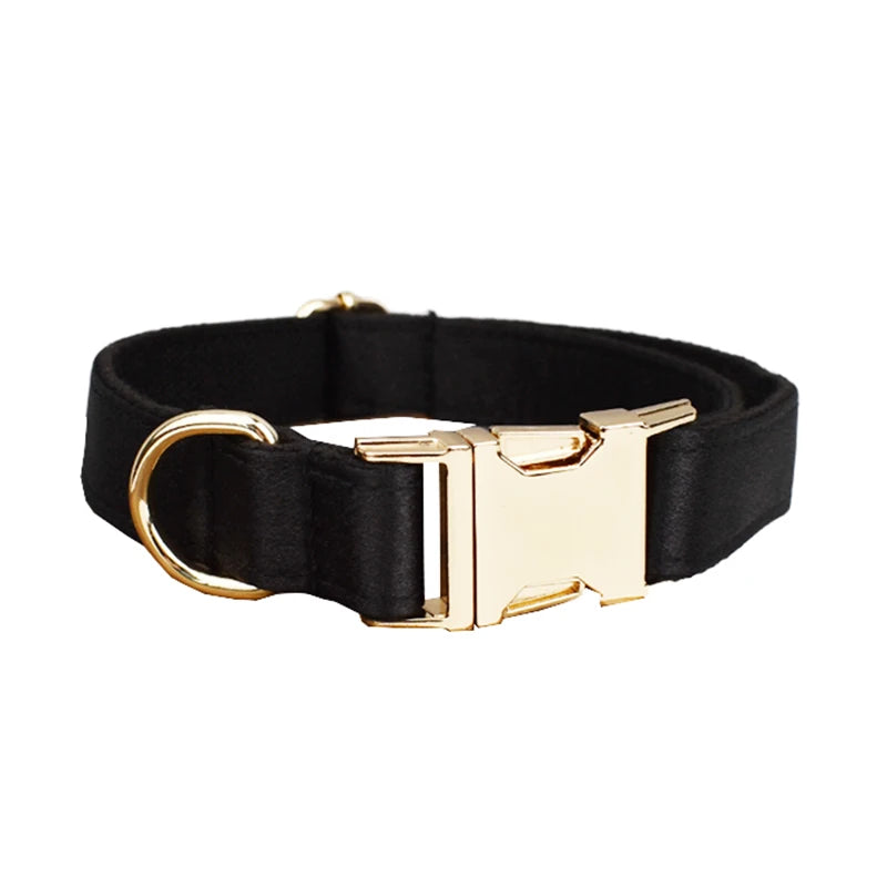 Pet Accessories Customized Designer Logo Luxury Silky Polyester Dog Collar Leashes Harness Bow Set Manufacturers Crystal03