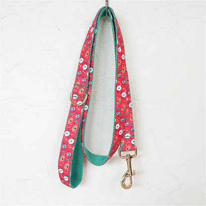 Christmas Cartoon Dog Collar & Leash Set