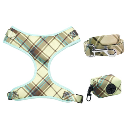 Duncan Plaid Collar, Harness & Leash Set