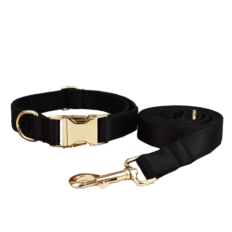 Pet Accessories Customized Designer Logo Luxury Silky Polyester Dog Collar Leashes Harness Bow Set Manufacturers Crystal03