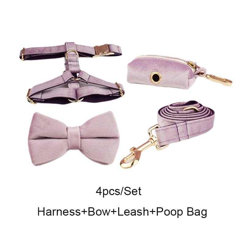 Shimmer Purple Collar and Harness Set