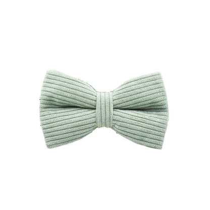 Light Green Corduroy Dog Collar & Leash Set