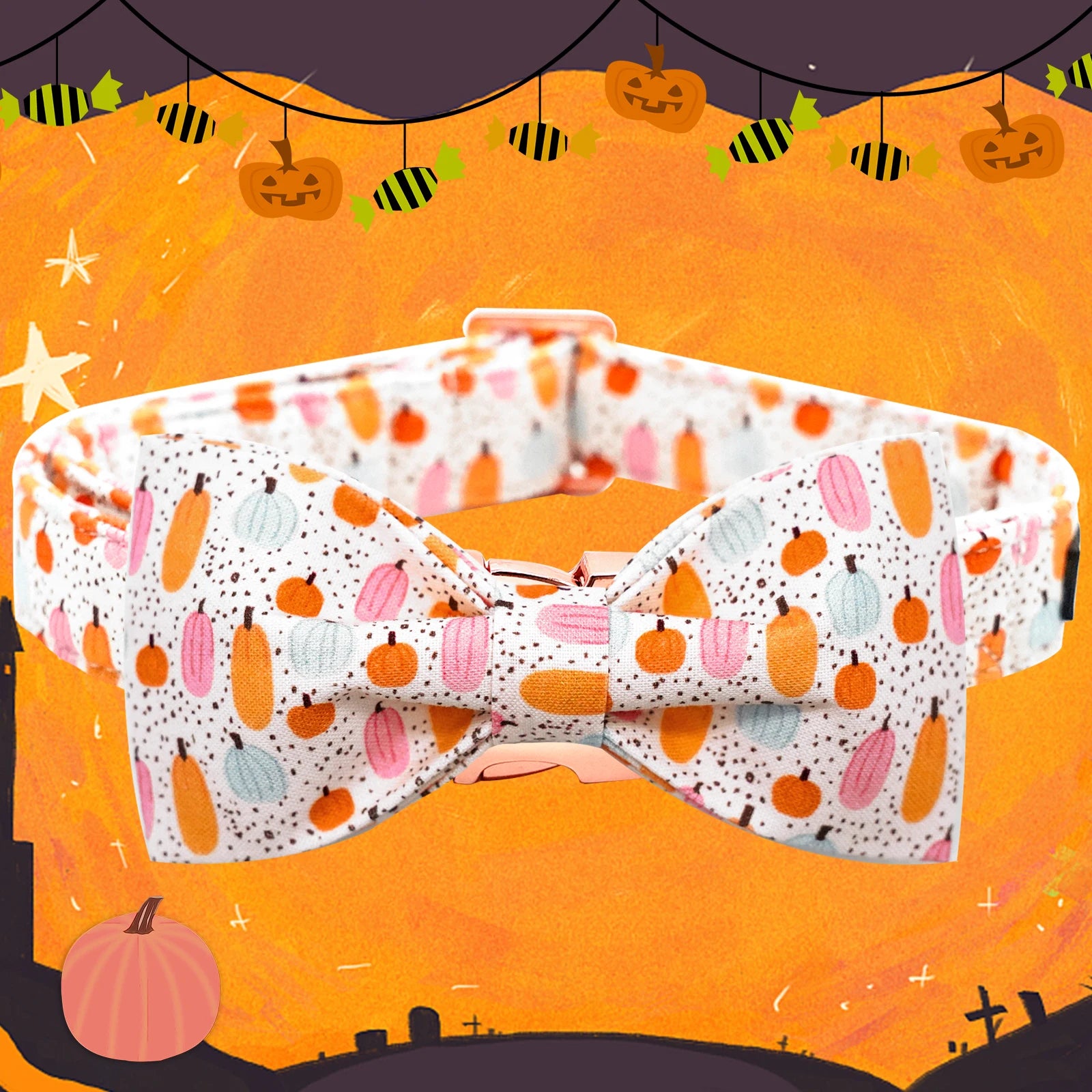 Pretty Pumpkin Patch Collar and Leash