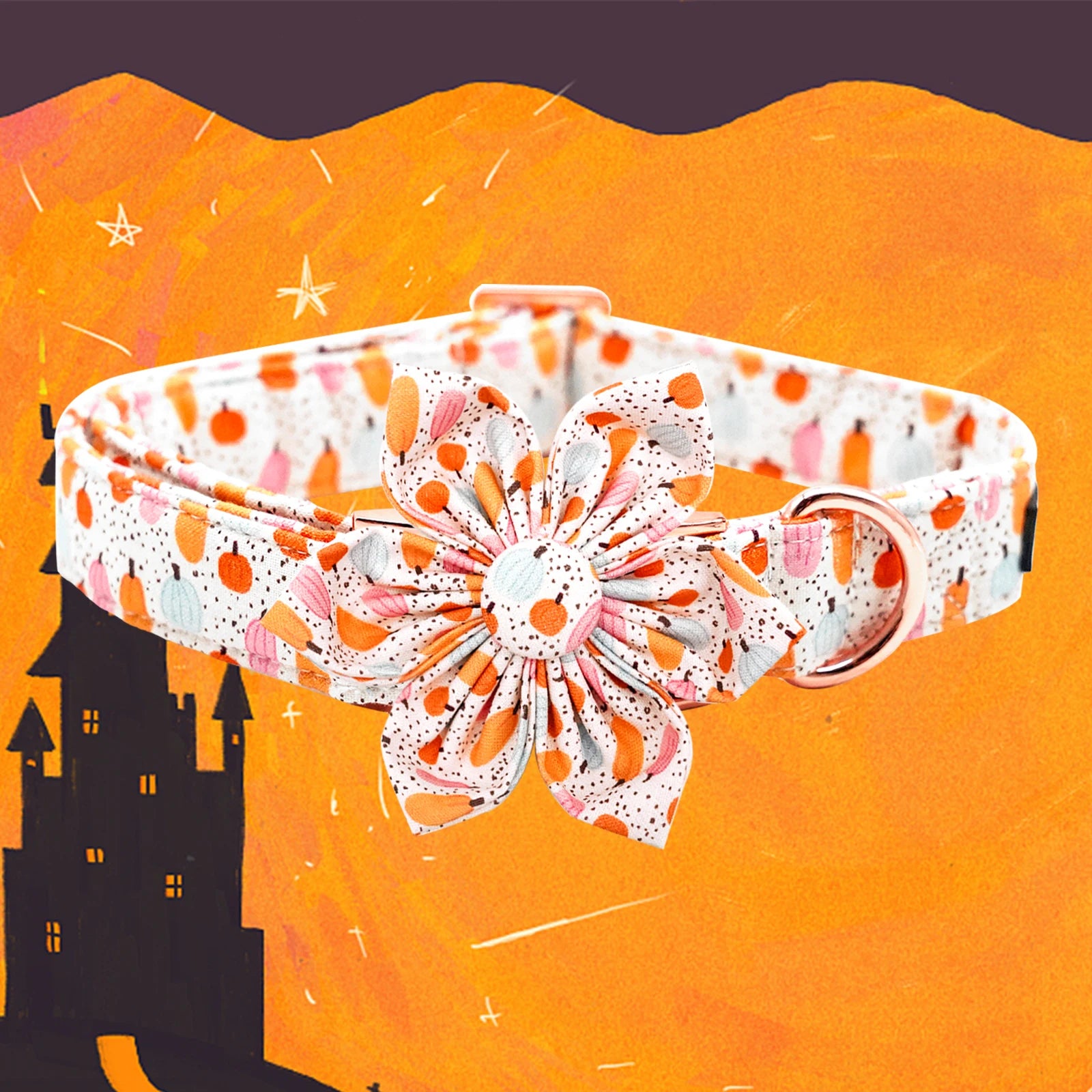 Pretty Pumpkin Patch Collar and Leash