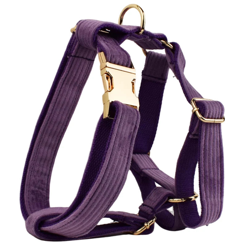 Epic   Corduroy Dog Collar And Leash Set For Dogs Custom Engraved Nameplate Pet Supplies Dog Leash Corduroy15