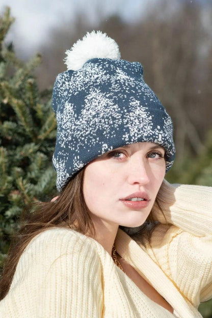 Siberian Spruce Winter Hat with Pom Pom on dog — pet accessory close-up | Cutie Paw Co.