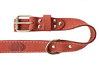 Traditional Style Leather Collar and Leash Set