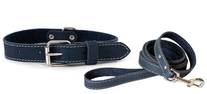 Traditional Style Leather Collar and Leash Set | Cutie Paw Co.