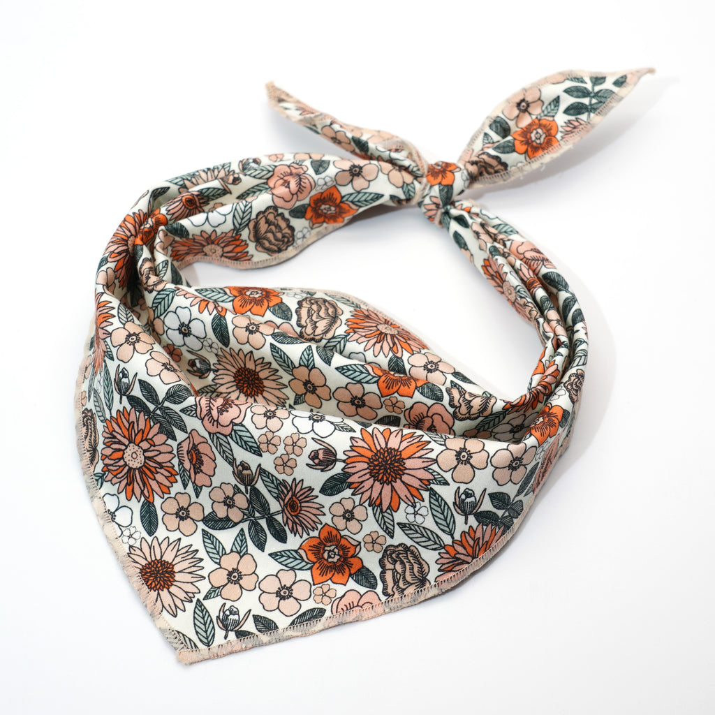 Wildflower Collar, Harness, Leash, Waste Bag Holder, Bandana, Flower, and Bow