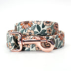 Wildflower Collar, Harness, Leash, Waste Bag Holder, Bandana, Flower, and Bow