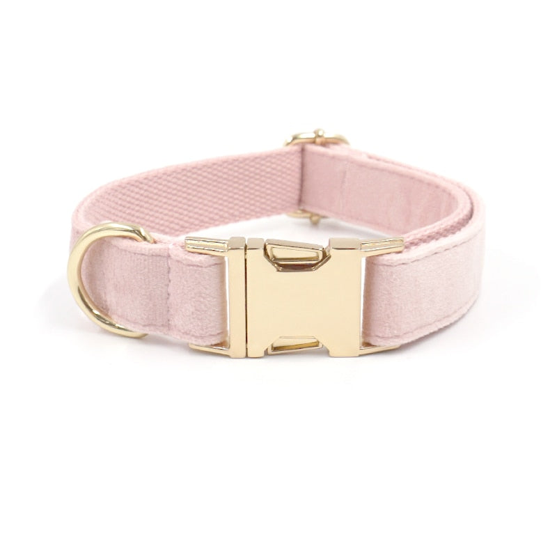 Cotton Candy Pink Collar, Harness, Bow/Bowtie, Leash, and Waste Bag Holder
