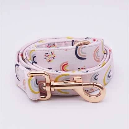 Boho Rainbow Collar, Bow, and Leash