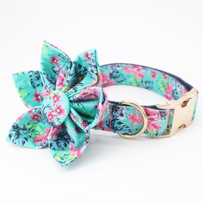 Aloha Vibe Collar, Leash, and Flower