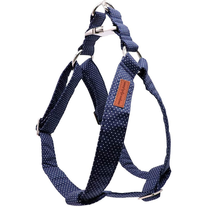 Knoxy Navy Harness, Bow/bowtie, and Leash
